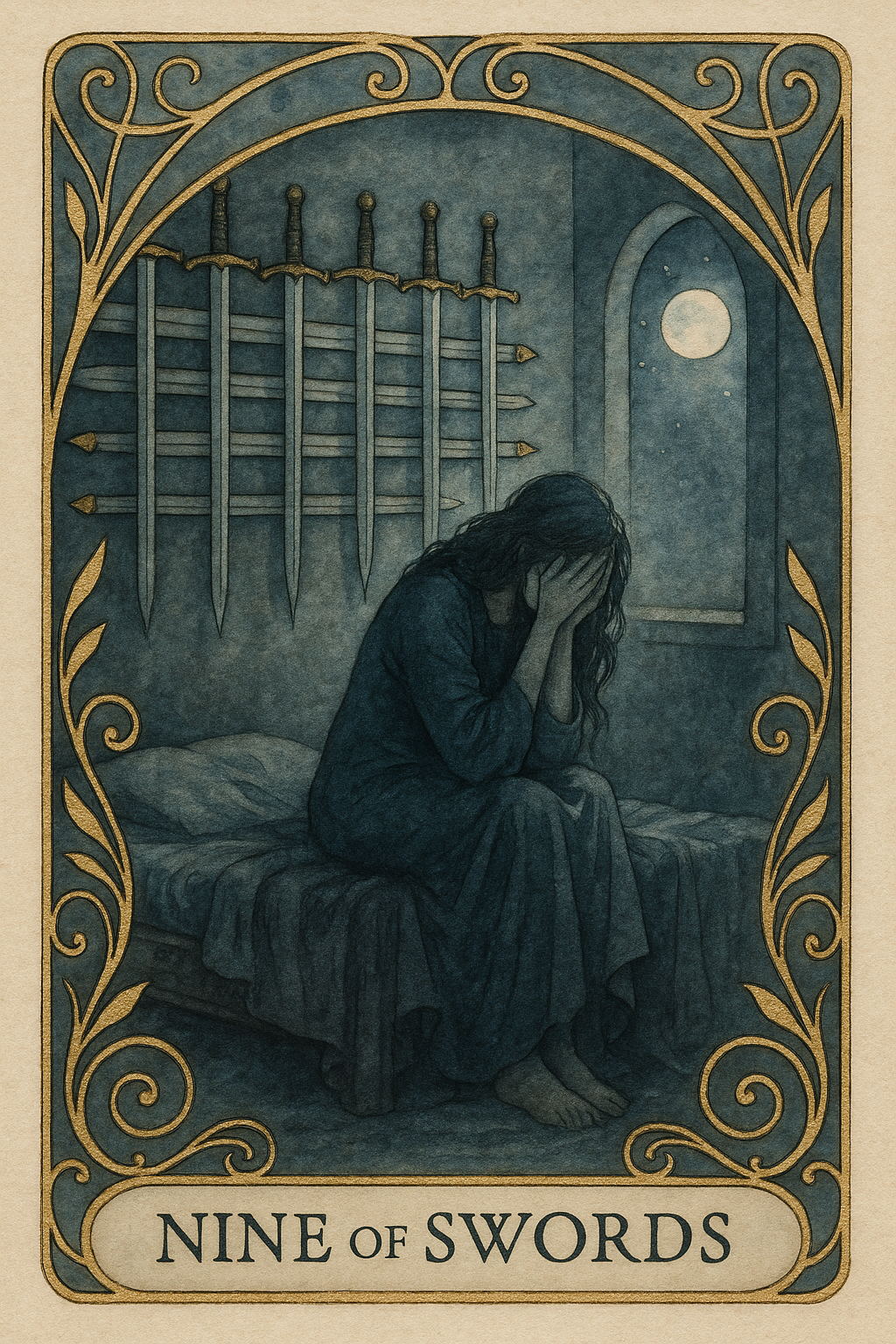 Nine of Swords Tarot Card